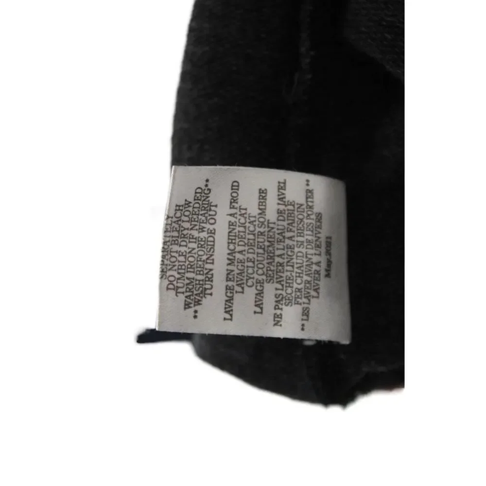 Z Supply Womens Cotton Long Sleeve Round Neck Printed Sweater Gray Size XS